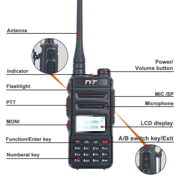 TYT THUV88 Dualband TwoWay Radio UHF VHF Handheld Walkie Talkie