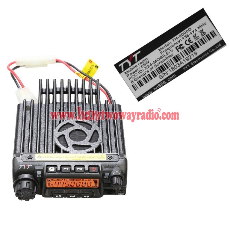 TYT TH9000D Mobile Radio 60W VHF 45W UHF Vehicle mounted Walkie Talkie