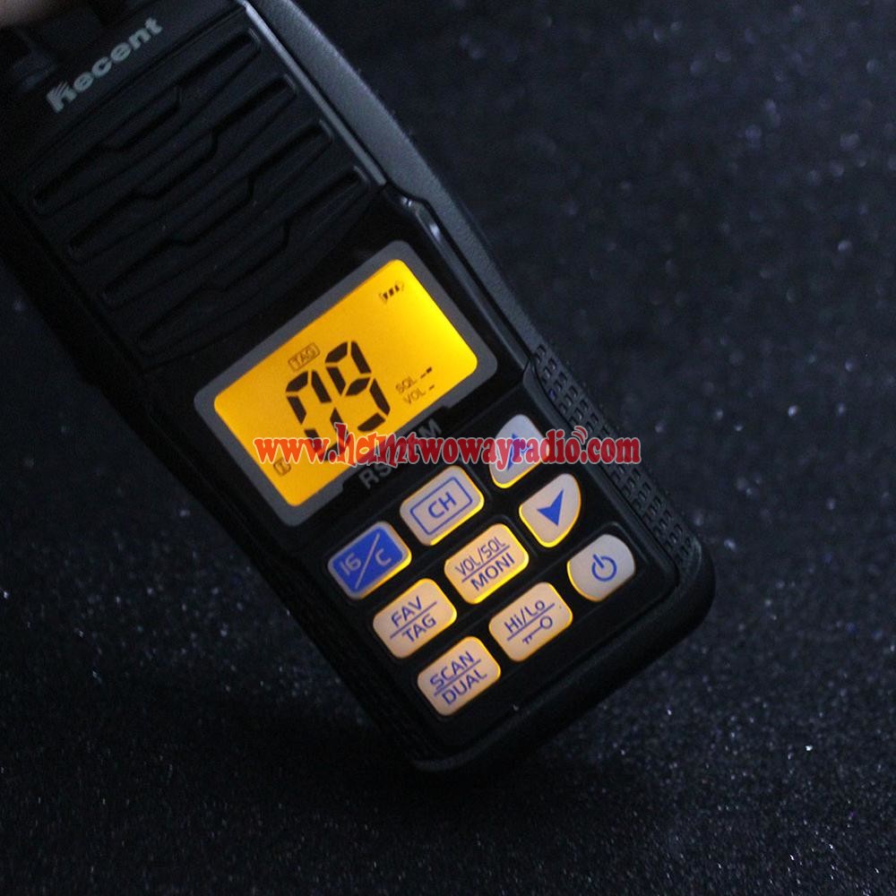 Recent RS-36M VHF Marine Radio 156.000-161.450MHz IP67 Waterproof Handheld  Float Radio Stadion 5W LCD Display Communicator