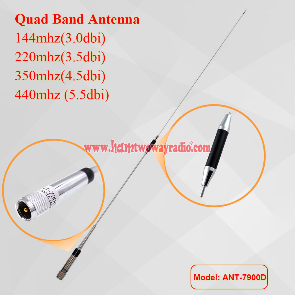 Mobile Radio Quad Band Antenna 144/220/350/440MHz for QYT KT7900D Car