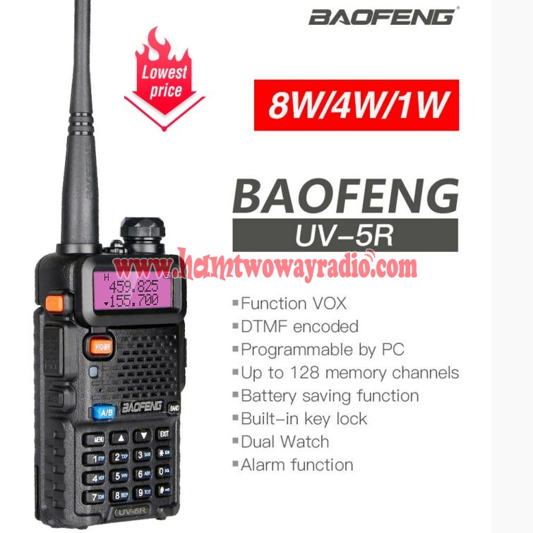 Baofeng UV5R Upgraded 8W Dual Band Ham CB Radio Station Two Way Radio