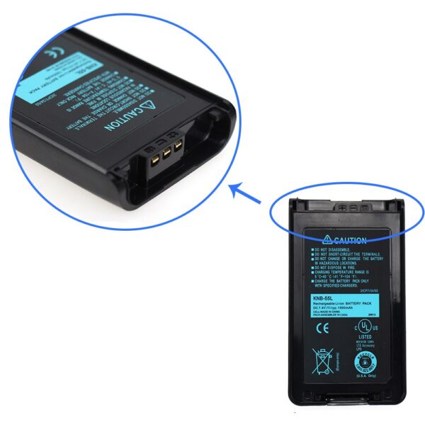 Kenwood KNB-55L Battery for TK-3360 TK-3160 TK-2170 KNB-57L TK-3173 TK-3170 TK-2360 NX-320 TK-3140 TK-2160 Radio - Image 3