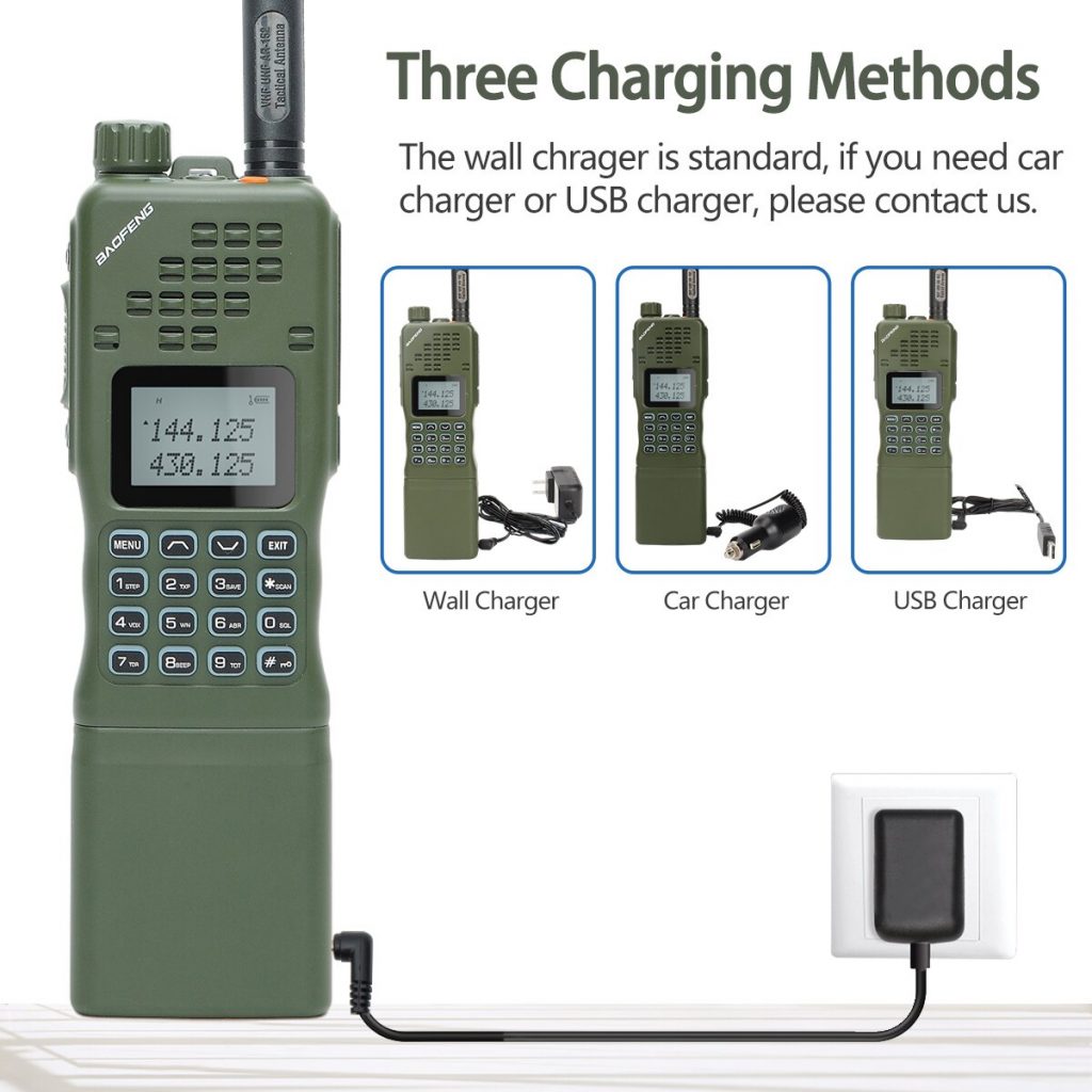 Baofeng AR-152 VHF UHF Ham Radio 15W Powerful 12000mAh Battery Portable ...