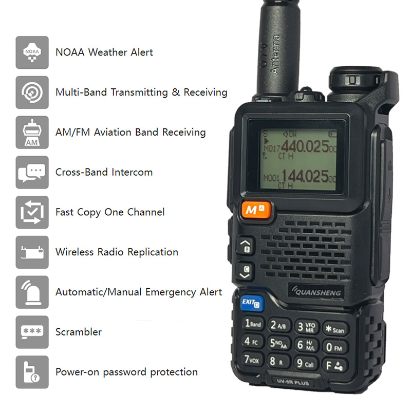 UV-5R PLUS 5W Dual Band Radio