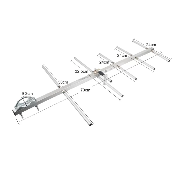 Walkie Talkie Antenna UHF 400-470MHz Frequency Adjustable Collapsible Free Disassembly 5 Elements Yagi Directional Antenna 13dBi - Image 3